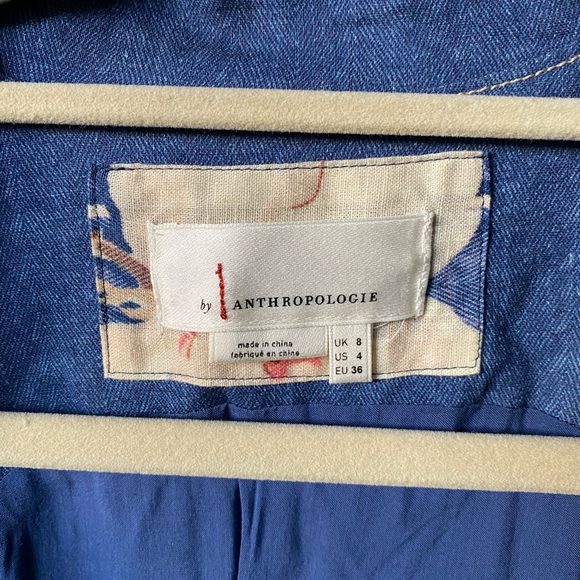 Anthropologie Denim Floral Dress - Picture 2 of 6